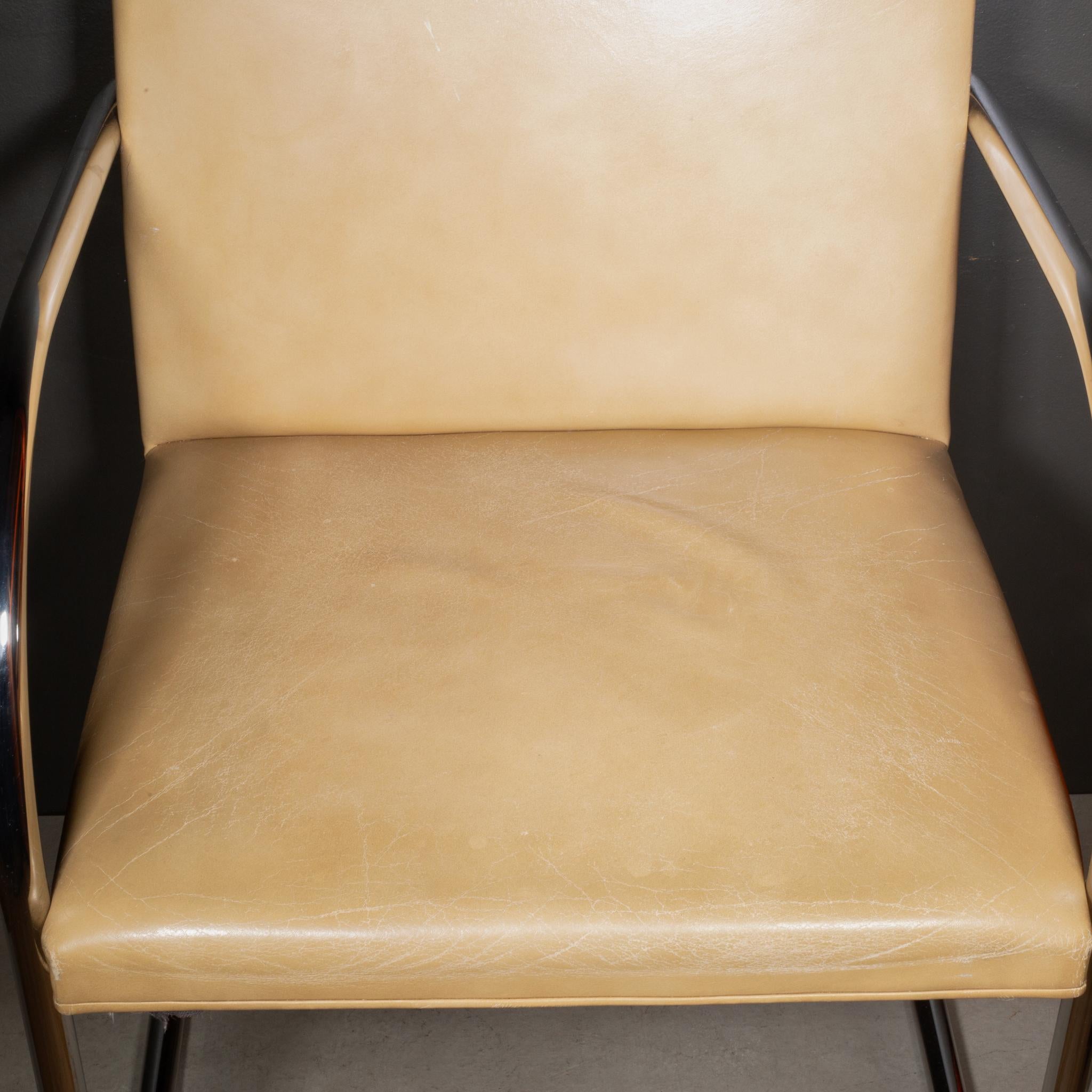 Vintage Mies van der Rohe for Knoll Leather Brno Dining Chairs, c.1986 For Sale 11