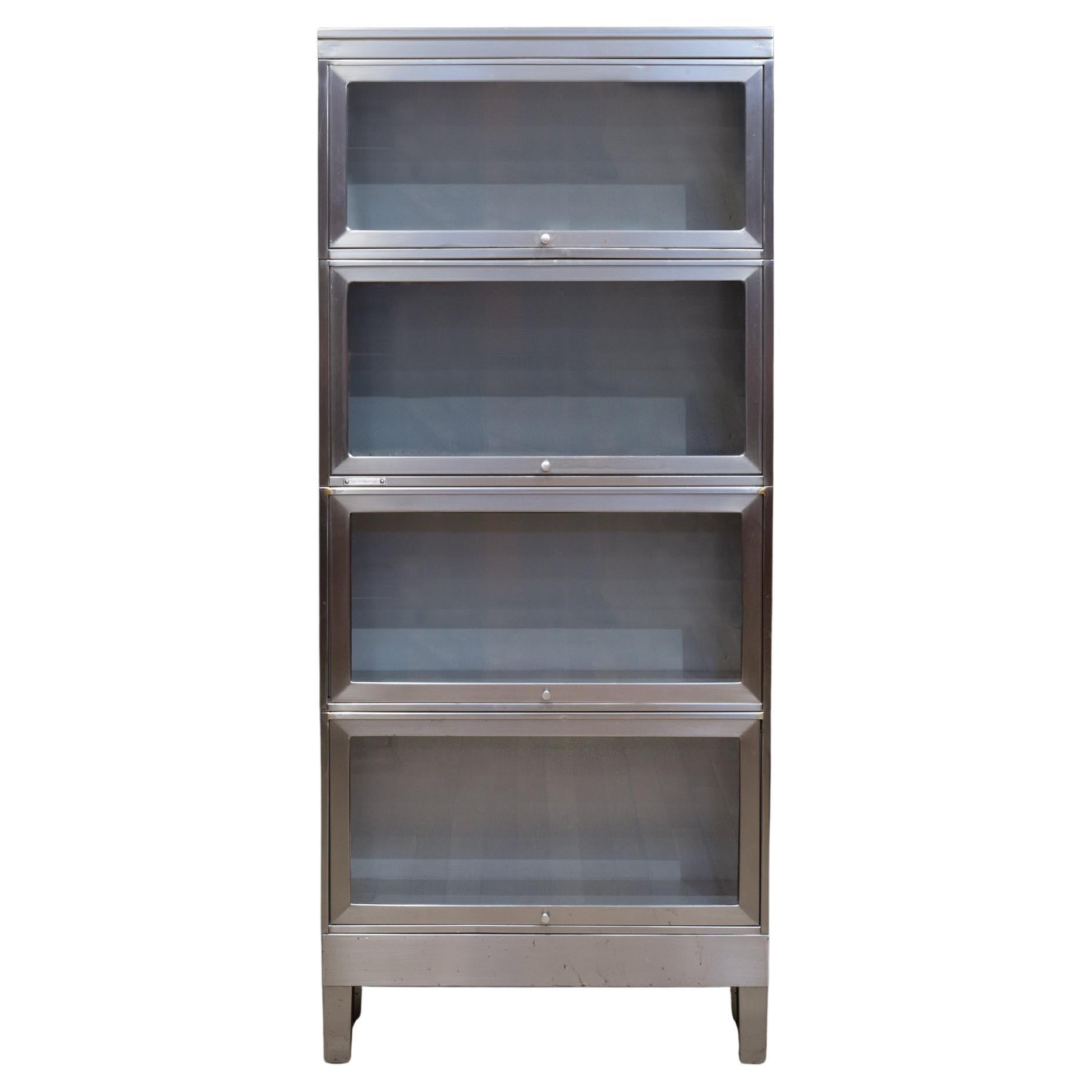 Mid-century Metal Globe-Wernicke 4 Stack Lawyer's Bookcase c.1963