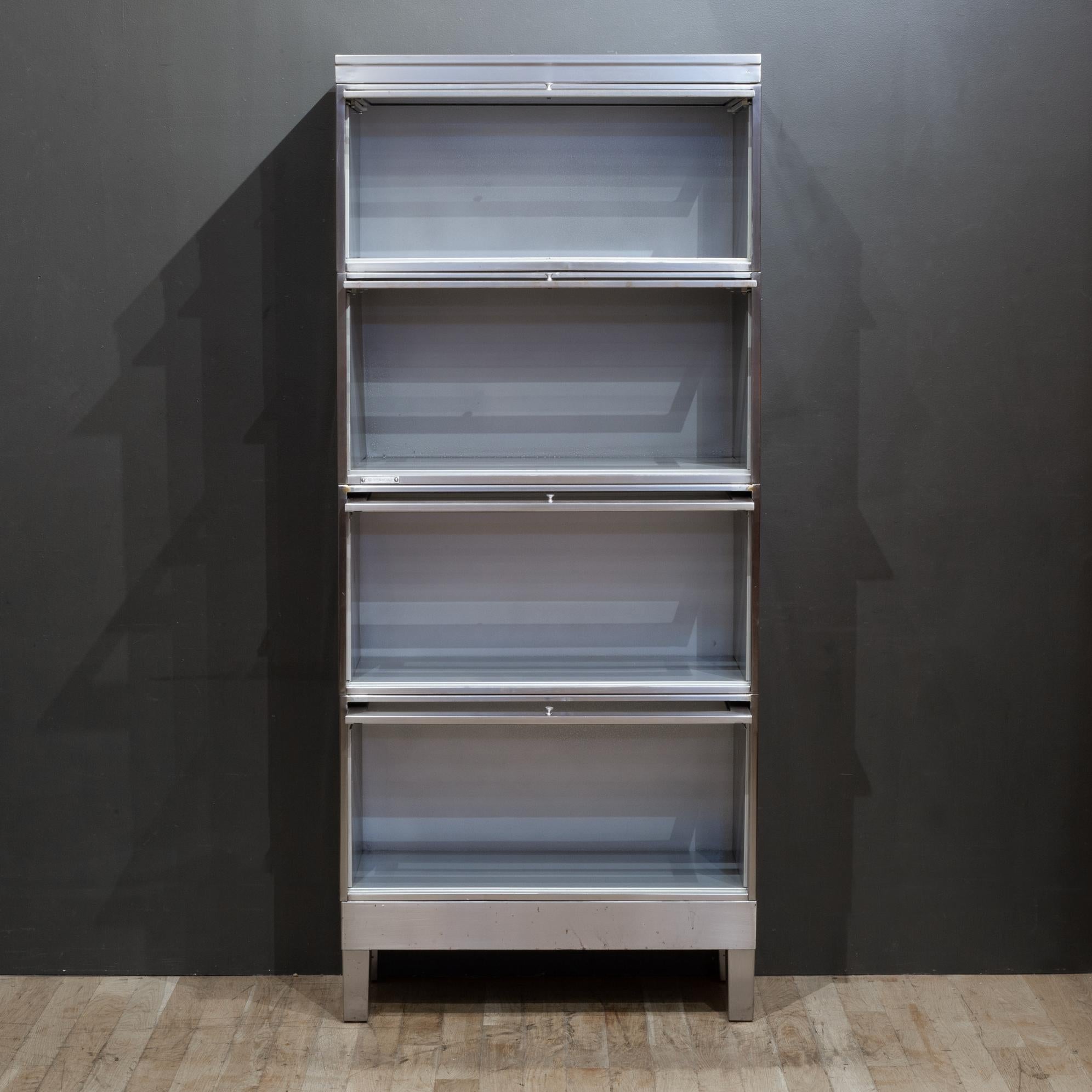 Métal Bibliothèque d'avocat en métal du milieu du siècle A.Wernicke 4 Stack c.1963 en vente