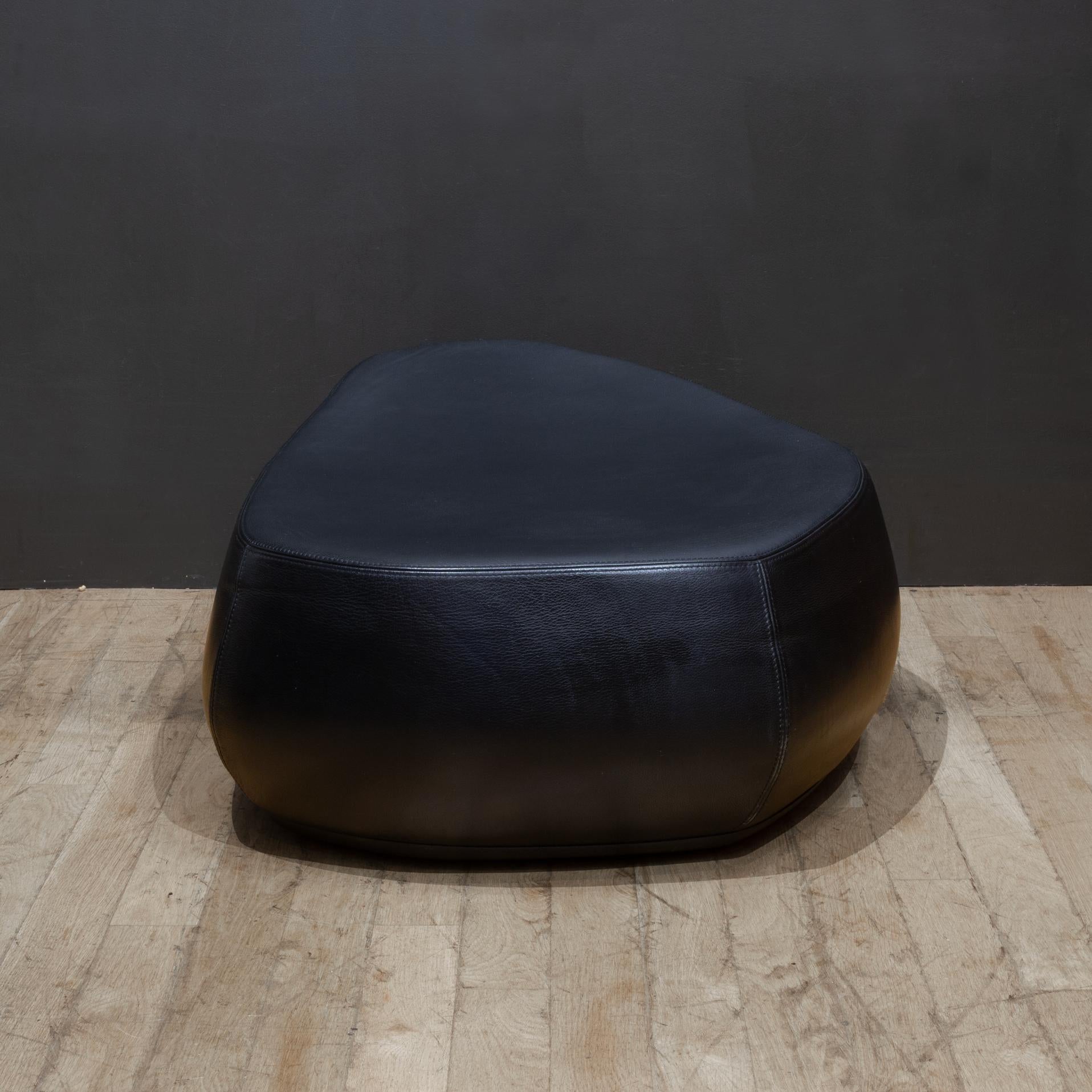 Leather Moroso Fjord Ottoman In Good Condition For Sale In San Francisco, CA
