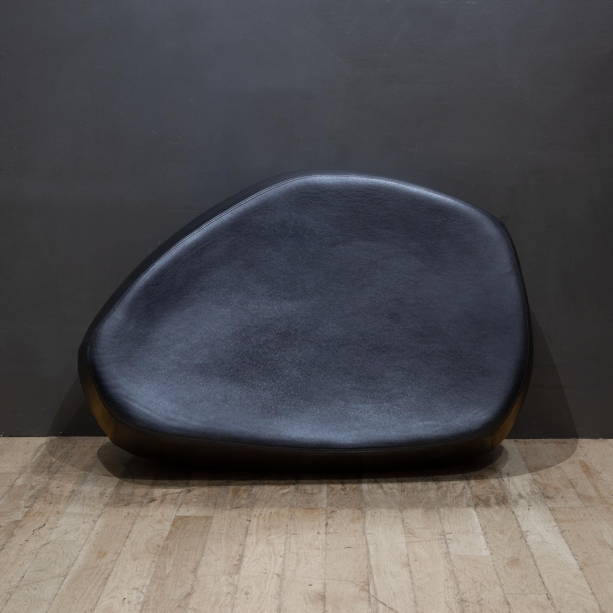 Contemporary Leather Moroso Fjord Ottoman For Sale