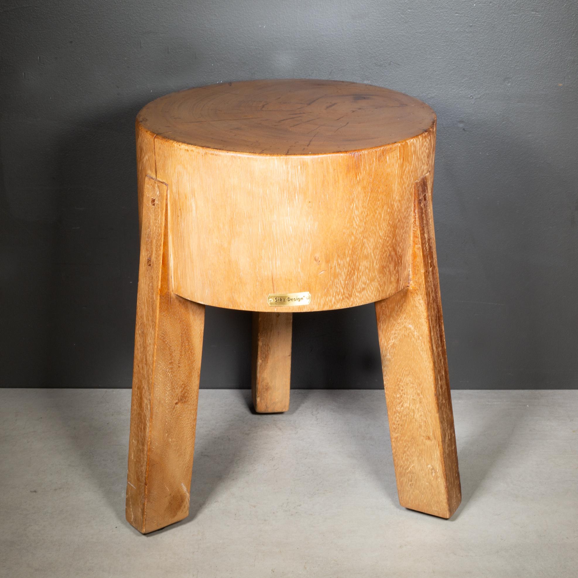 Industrial Hand Crafted Wood Stools-7 Available For Sale