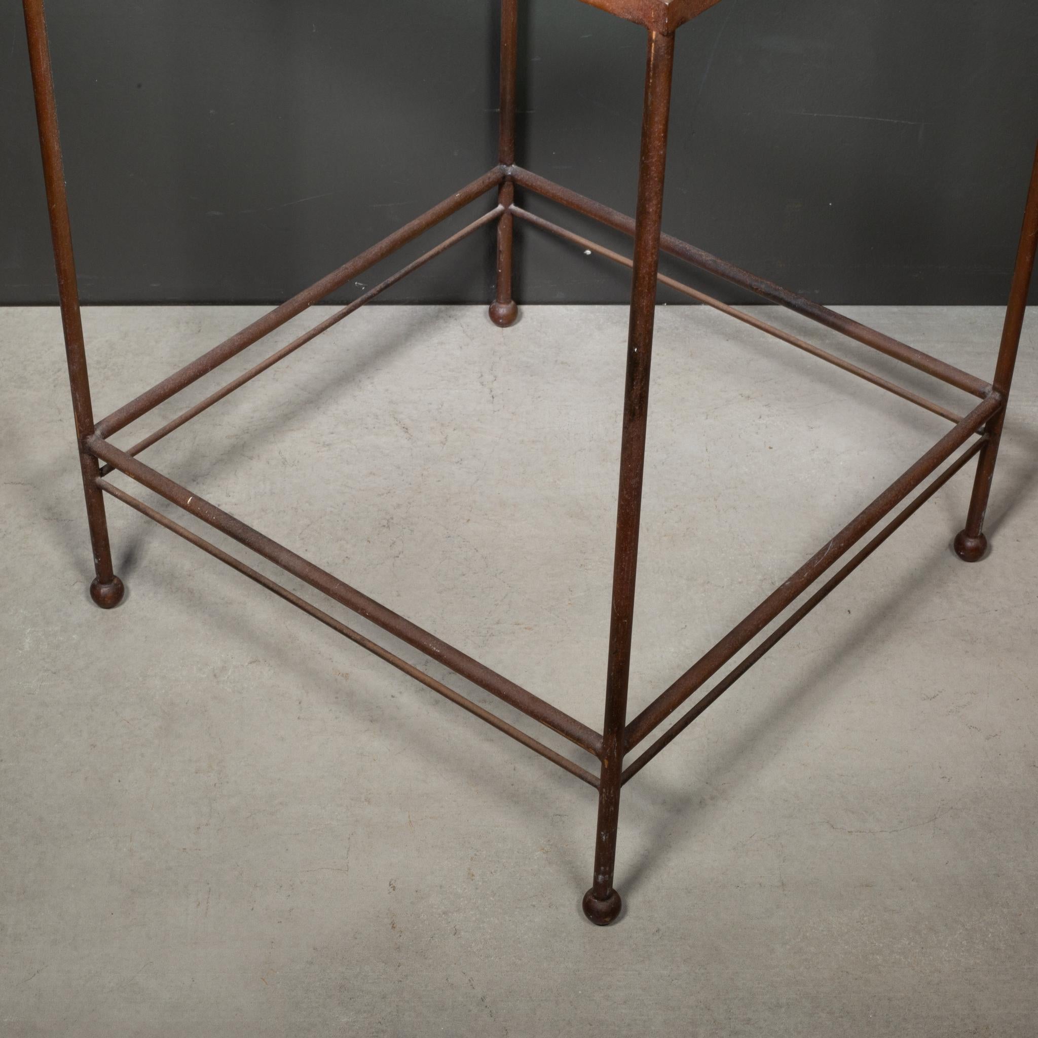 Steel and Glass End Tables-Pair For Sale 1