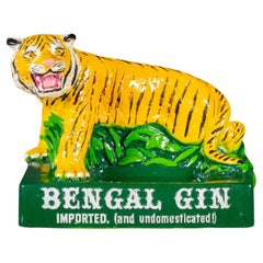 Expositor de botellas publicitarias de ginebra de Bengala de mediados de siglo c.1950