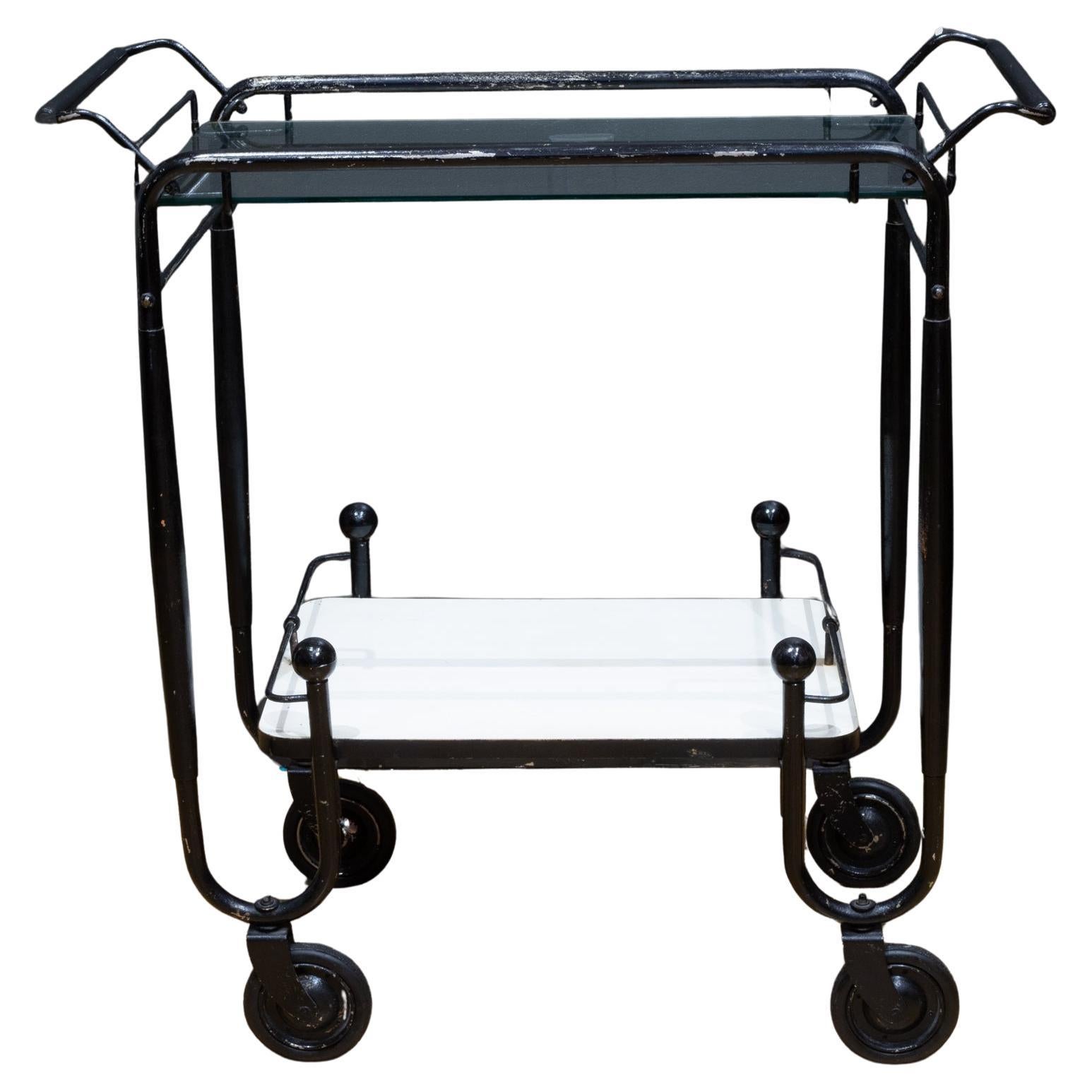 Mid-century Rolling Bar Cart c.1950 For Sale