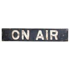 Vintage Radio Broadcasting On Air Sign c.1940