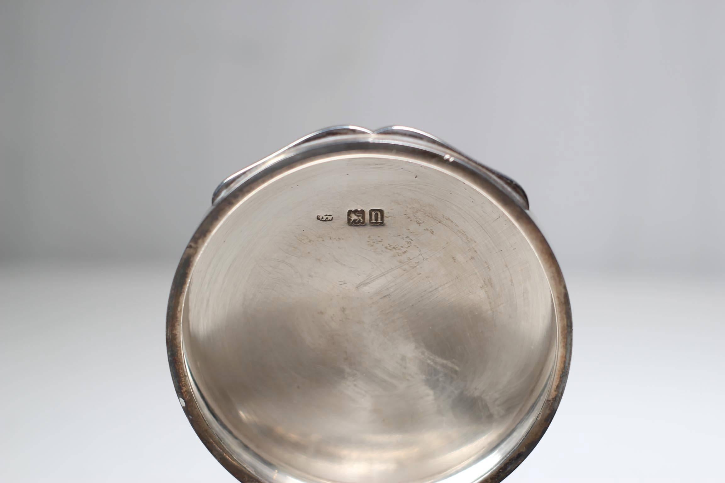 English Victorian Barometer in Edwardian Sterling Silver Case