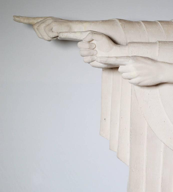 Pair of Monumental Art Deco Movie Prop Sculptures For Sale at 1stDibs