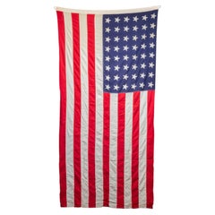 Large Philadelphia Q.M. Depot American Flag with 48 Stars c.1940-1950