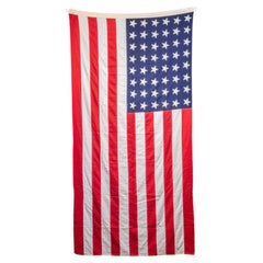 Large Philadelphia Q.M. Depot American Flag with 48 Stars c.1940-1950