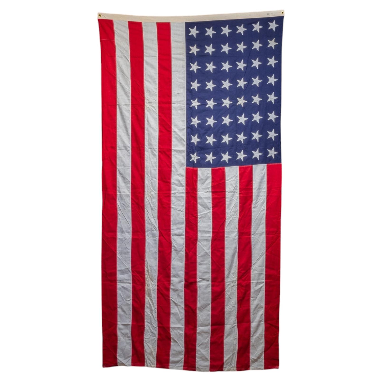 Large Valley Forge American Flag with 48 Stars c.1940-1950 For Sale