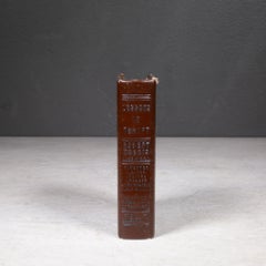 Vintage Leather "Lessons in Thrift" Book Coin Bank c.1920-1930 Vintage Leather