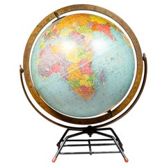 Vintage Mid-Century Replogle 12" World Globe on Atomic Wire Stand (c. 1954–1958)