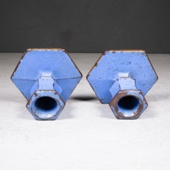 Vintage Solid Steel Candlestick Holders c.1940