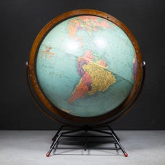 Vintage Mid-Century Replogle 12" World Globe on Atomic Wire Stand c.1950–1960
