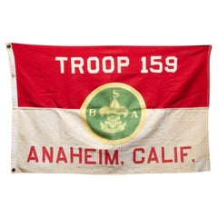 Bandiera d'epoca dei Boy Scouts, Anaheim, California, 1940 circa