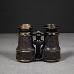 19th c. Leather Wrapped German Alpenglas Binoculars
