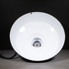 Lampada a sospensione industriale verde in porcellana smaltata Smoot-Holman da 18", 1930 circa