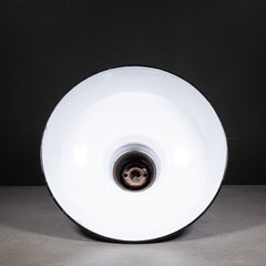 Lampada a sospensione industriale Benjamin in porcellana smaltata, 14", verde, 1950 circa
