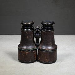 19th c. Lemaire Fabt Paris Expandable Leather Wrapped Binoculars c.1880