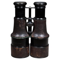 19th c. Lemaire Fabt Paris Expandable Leather Wrapped Binoculars c.1880