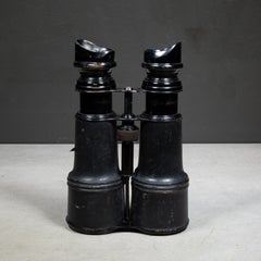 19th c. Leather Wrapped Sportier Paris Day Night Binoculars c.1880s