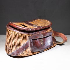 Vintage Wicker Hunting And Fishing Bag c.1940
