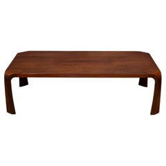 Mid-century Saburo Inui Bent Rosewood Coffee Table by Tendo Mokko, Japan c. 1960