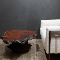 Vintage Redwood Burl Live Edge Coffee Table circa 1960