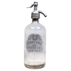 Antique Henry Krick Co. Santa Fe, New Mexico Seltzer Siphon Bottle c.1910