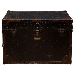 Antique Leatherold Mfg. Co. Reisekoffer, Leder und Messing, um 1880