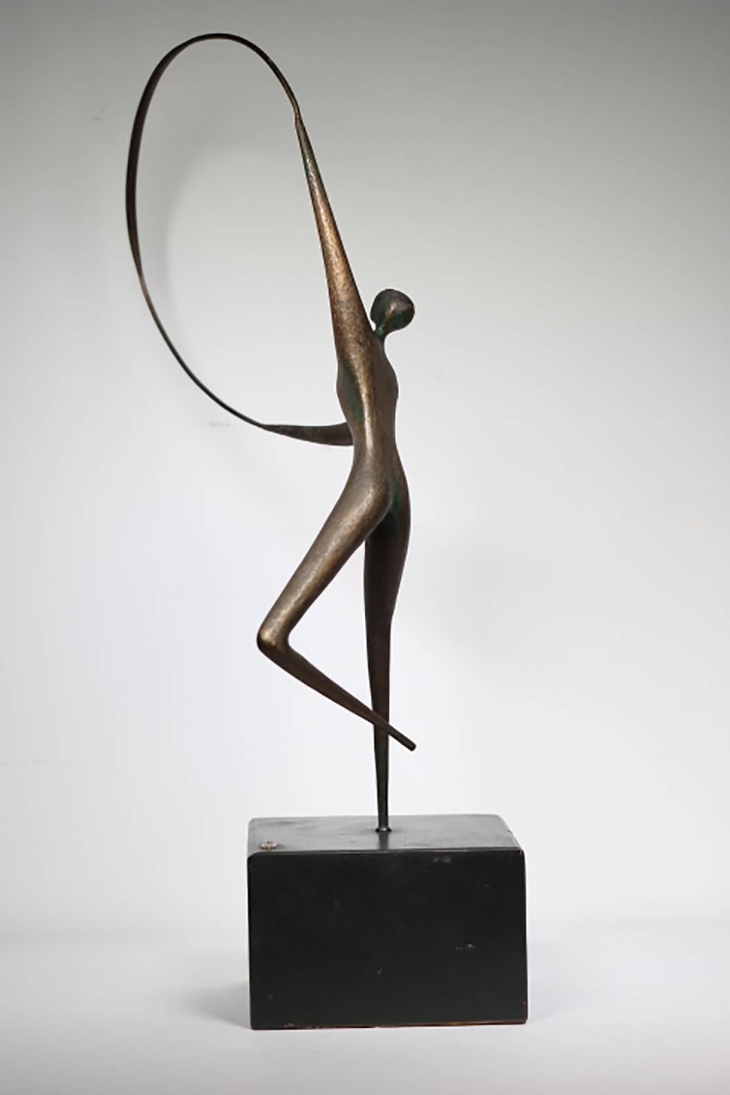 Signed Curtis Jere Bronze Sculpture, circa 1960s In Excellent Condition In San Francisco, CA