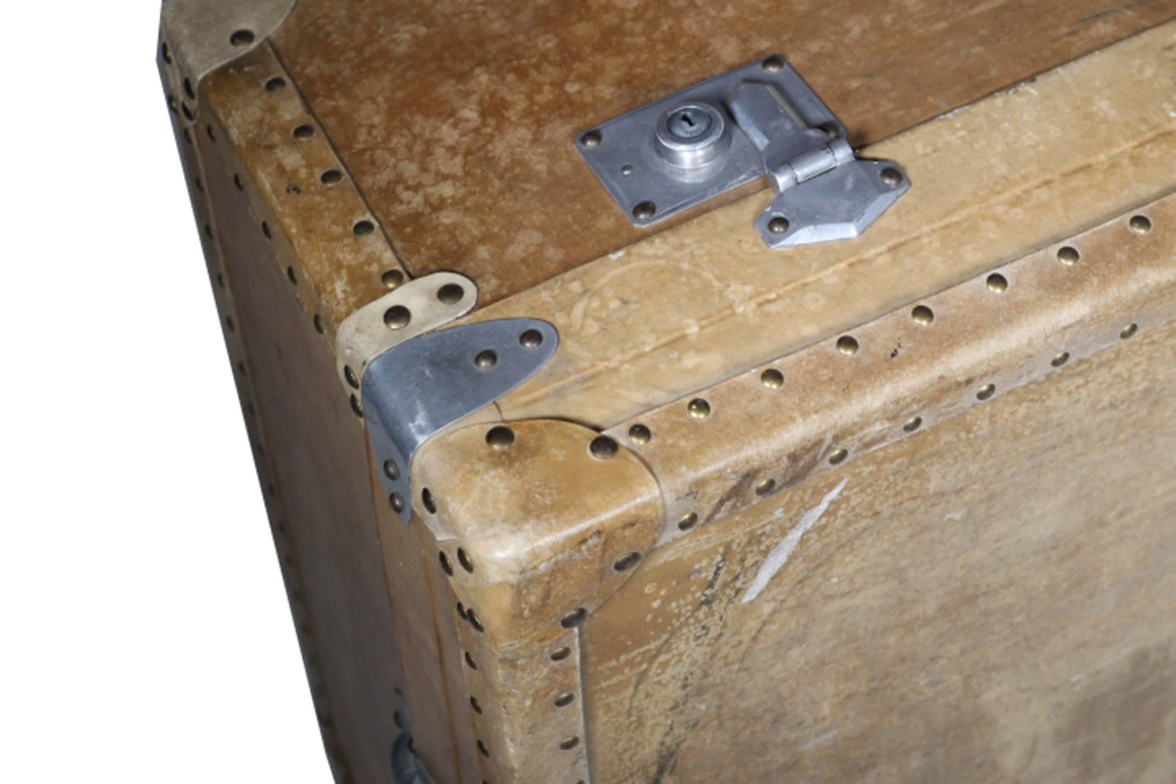 Early 20th Century Pig Vellum Suitcase 1