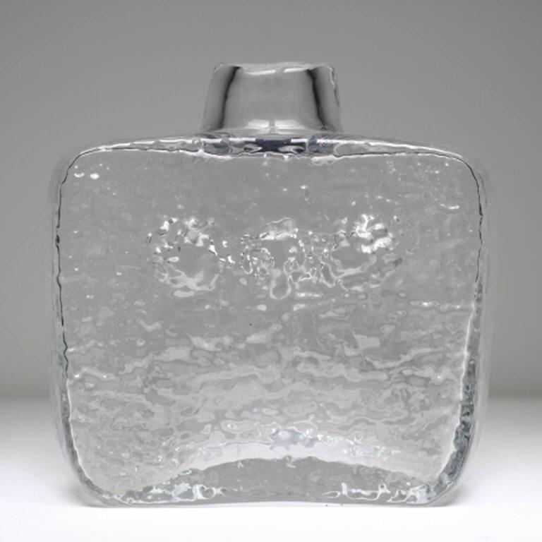 Dimpled Glass Vase Possibly Blenko For Sale at 1stdibs