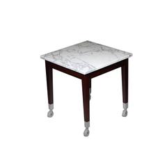 Philipe Stark for Driade "Neoz" Carrara Marble/Mahogany Side Table