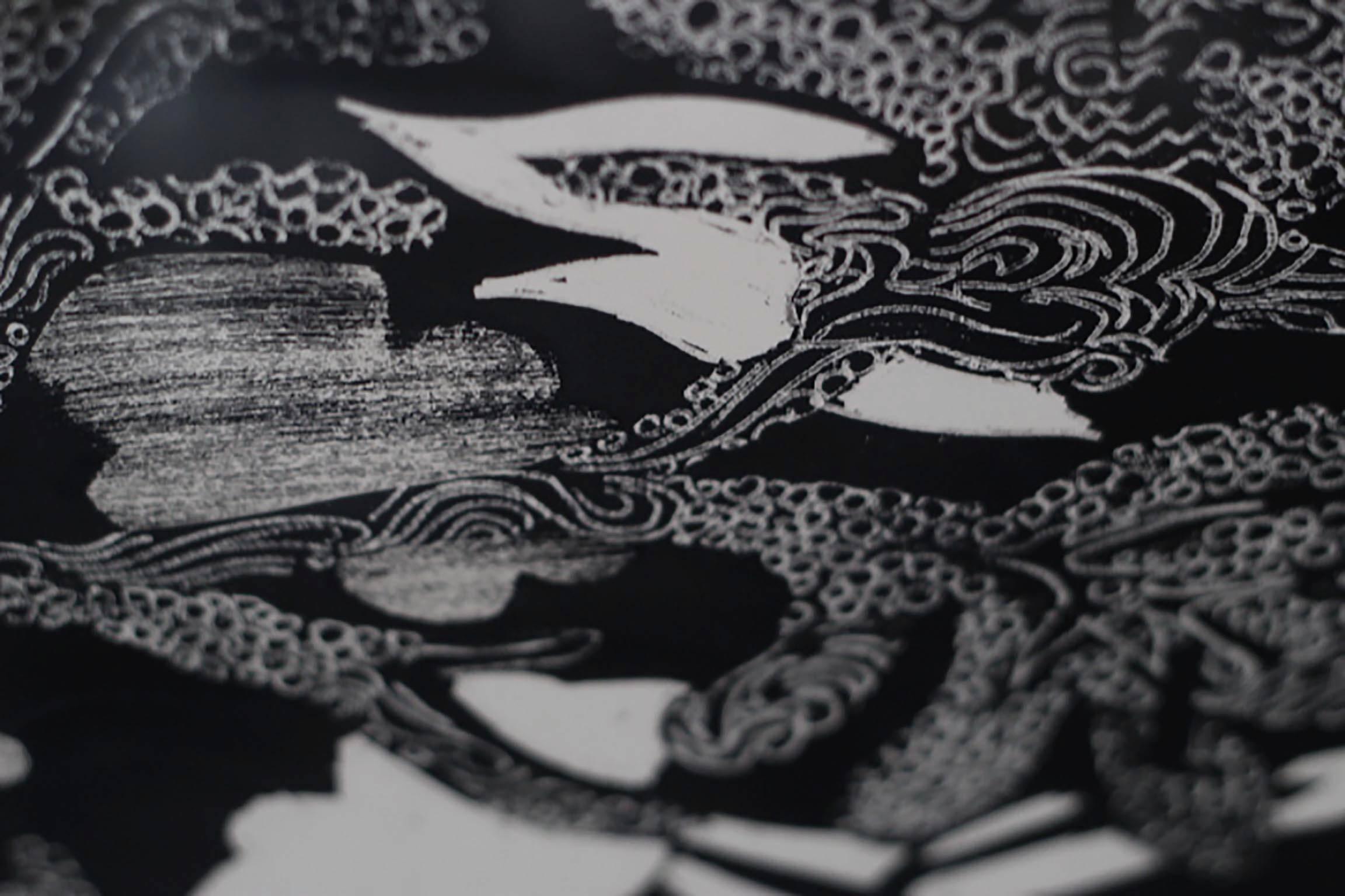 Clay Monumental Scratchboard Artwork by Kirk Leclaire