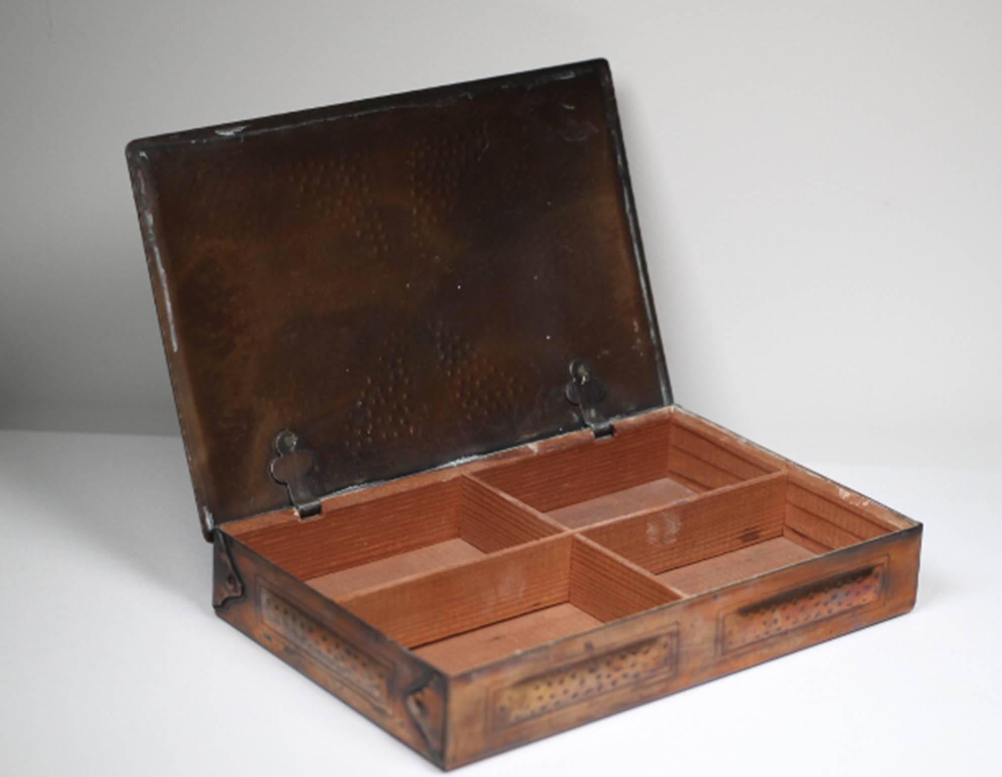 Early 20th Century Copper Plated Box In Excellent Condition In San Francisco, CA