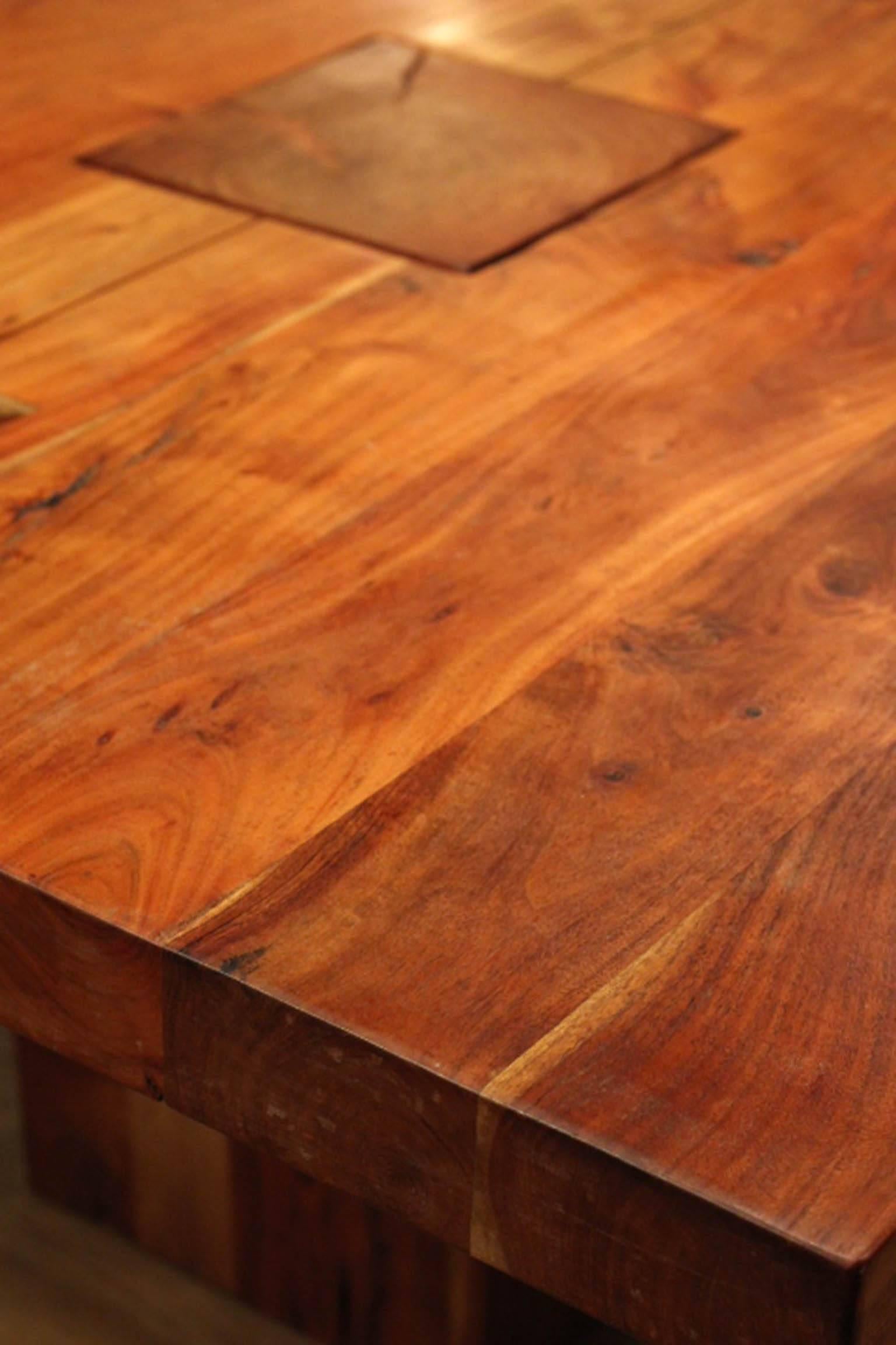 Custom Solid Cherry Dining Table with Walnut Butterfly Joints 1