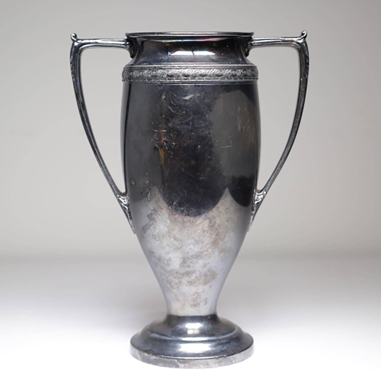 Industrial Early 20th Century Silver Plated Tennis Club Trophy, circa 1930