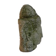 Early Mid-20th Century Stone Head of Buddha, circa 1940-1970