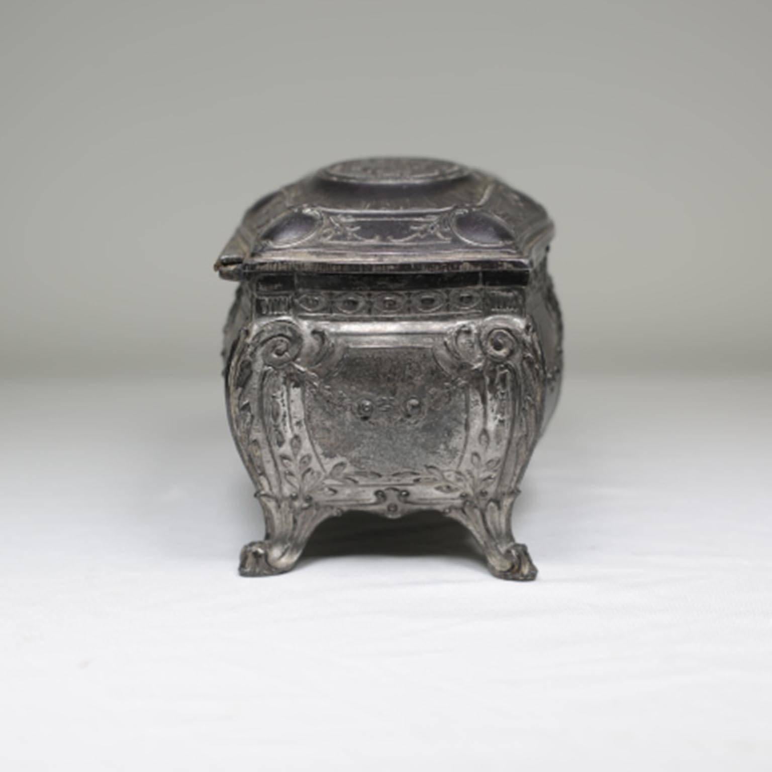 Late 19th-Early 20th Century Pewter Box Depicting City Palace of Berlin Germany 1