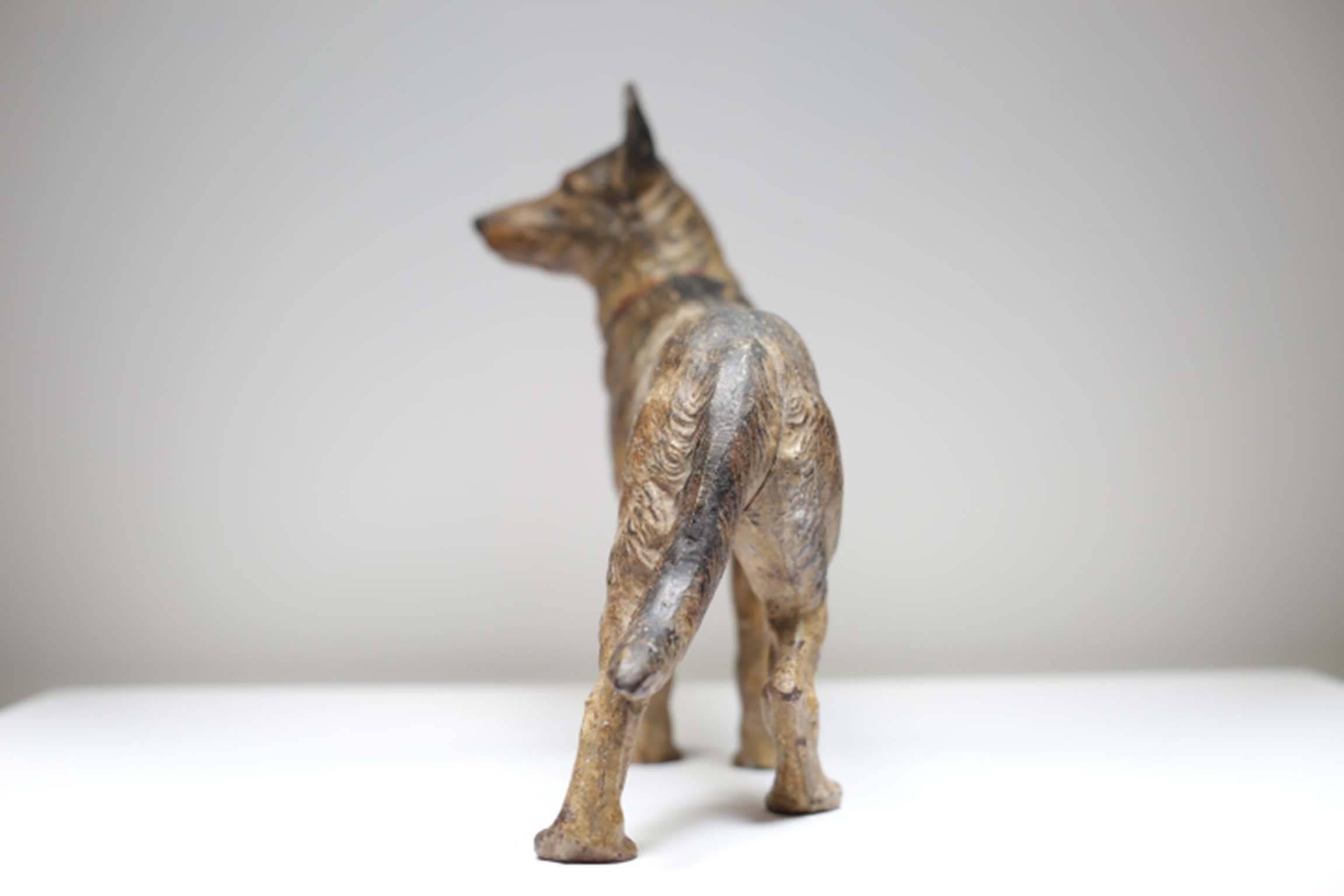 Early 20th Century Hubley Cast Iron German Shepard Doorstop, circa 1930s 1