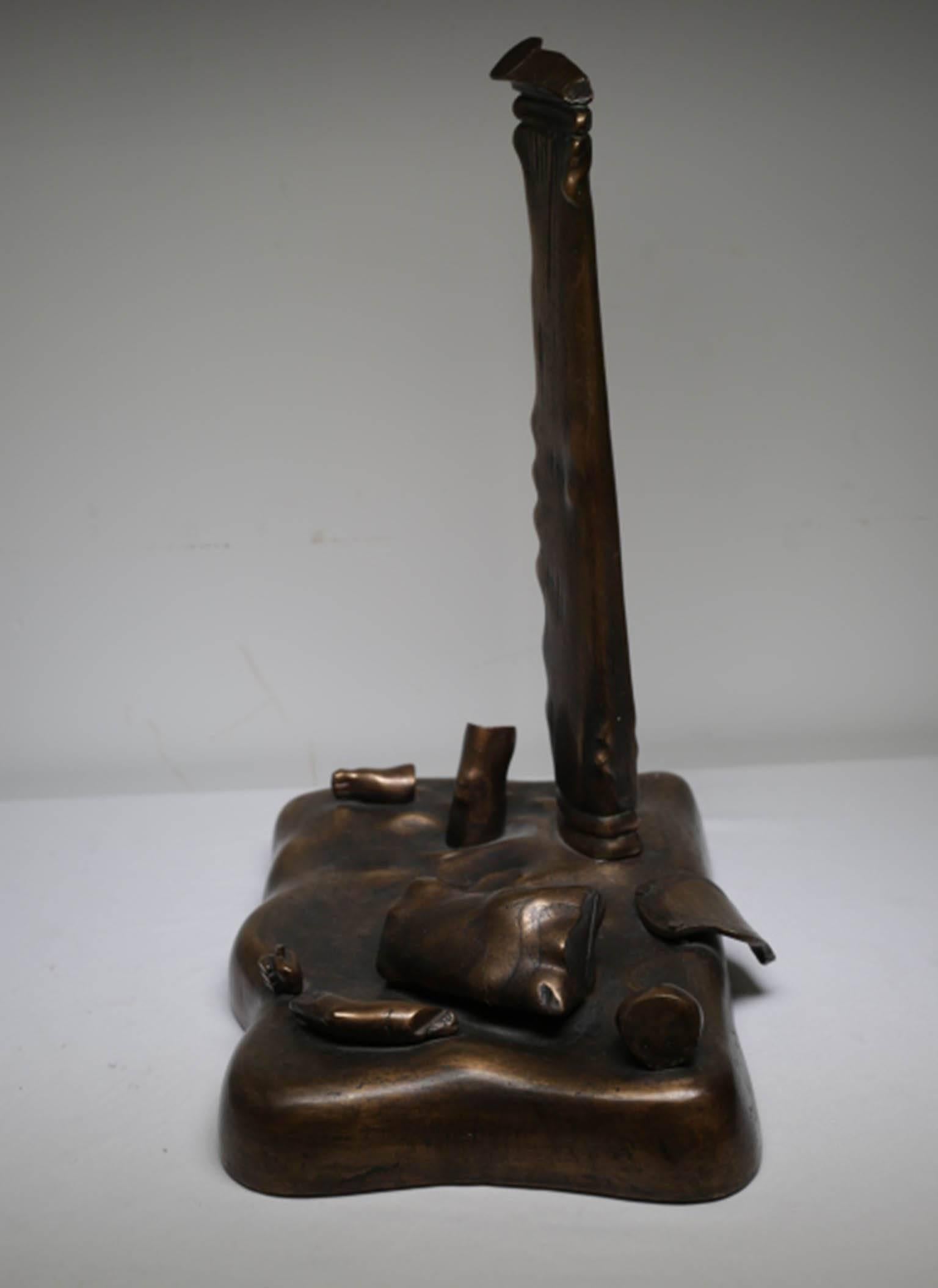 20th Century Solid Bronze Surrelist Sculpture by Henry Moore student M. Woodward