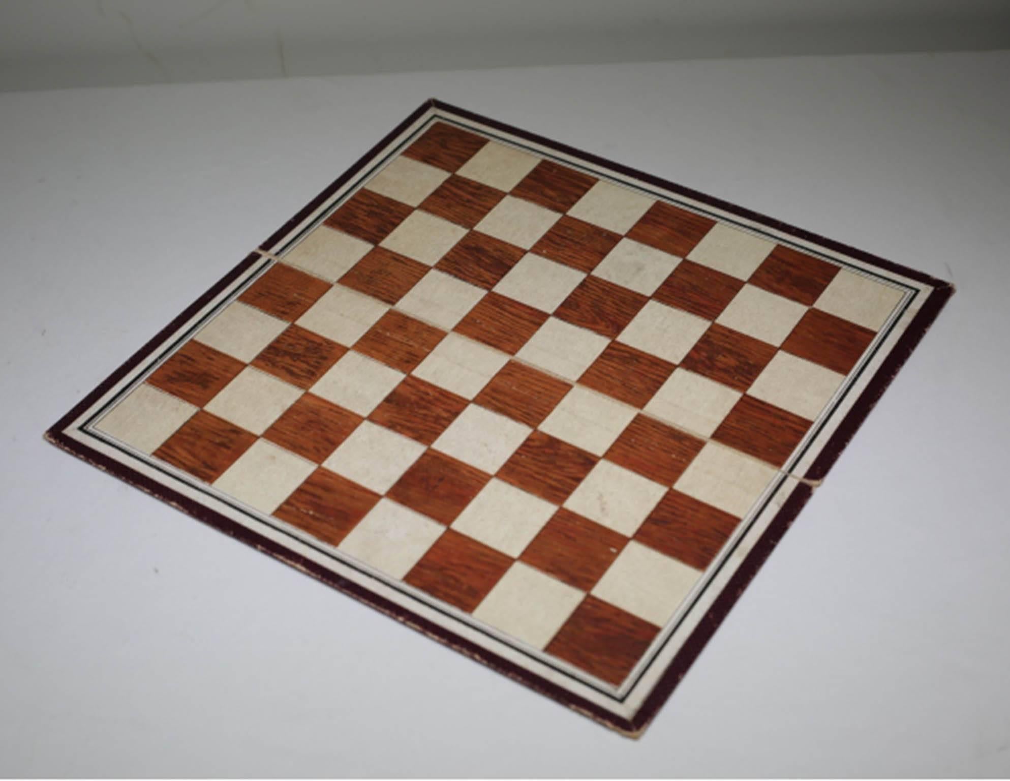 Turn of the Century Game Box 'Chess, Checkers, Asalto, Lotto and Dominos' 1