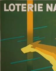 French Mid-Century Modern Period Poster for Loterie Nationale Grand Prix, 1966