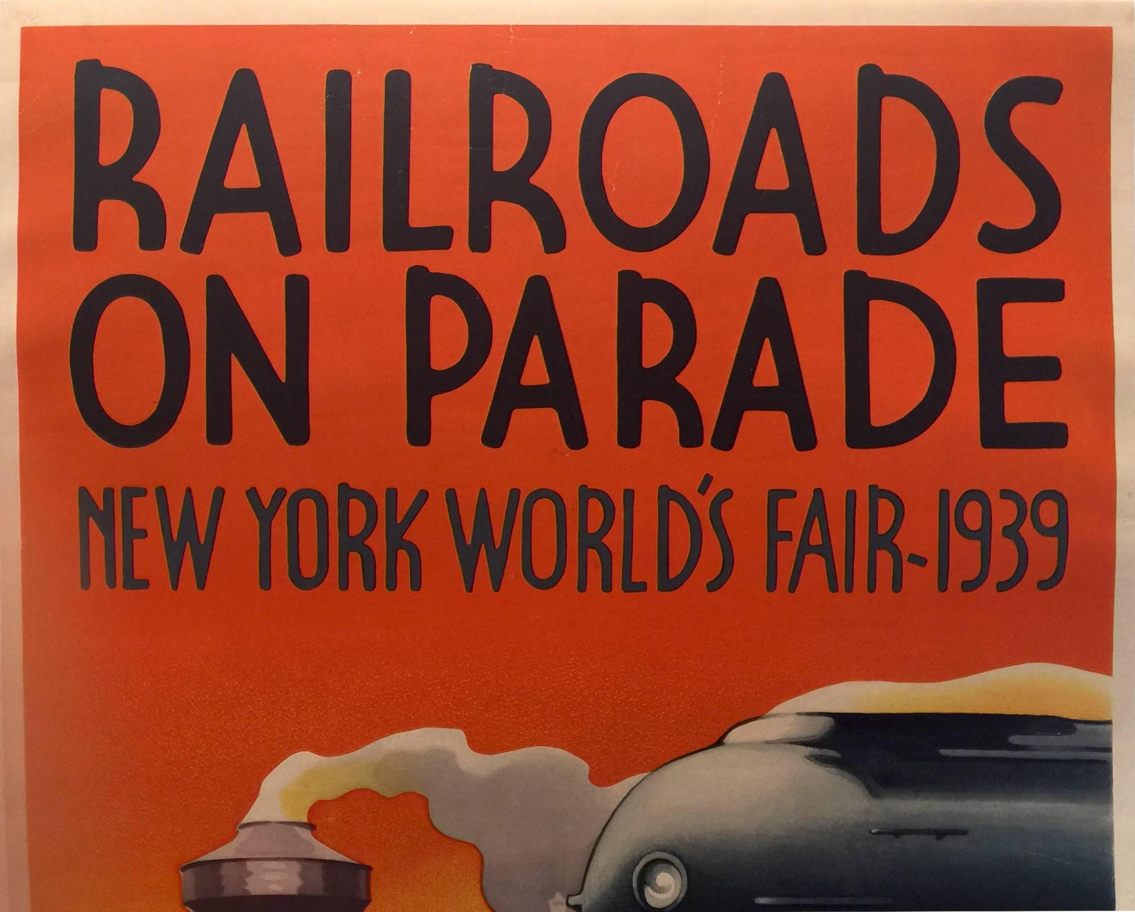 Rare American Poster for the New York World's Fair 1939, 