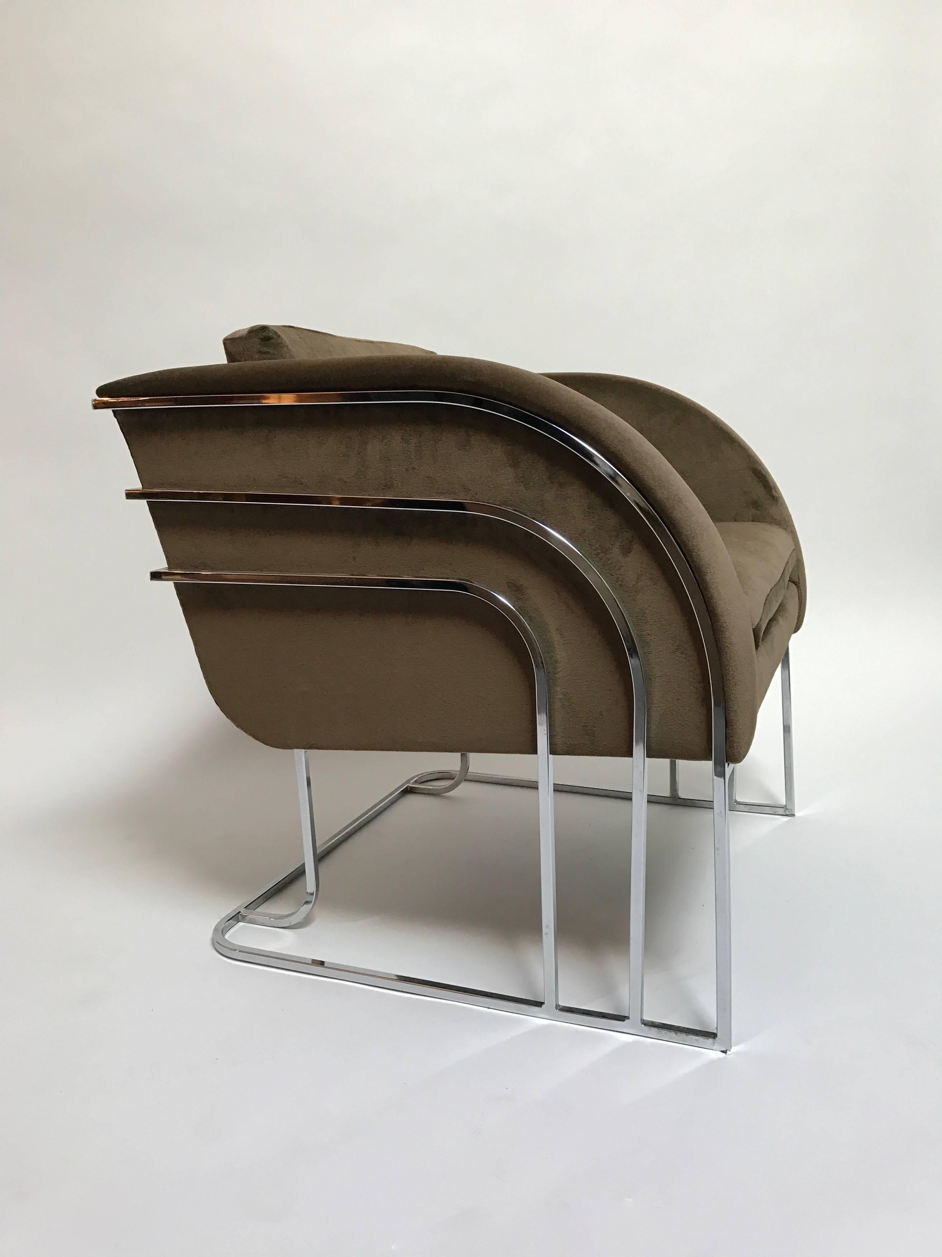 Mid-Century Modern Pair of Milo Baughman for Thayer Coggin Lounge Chairs
