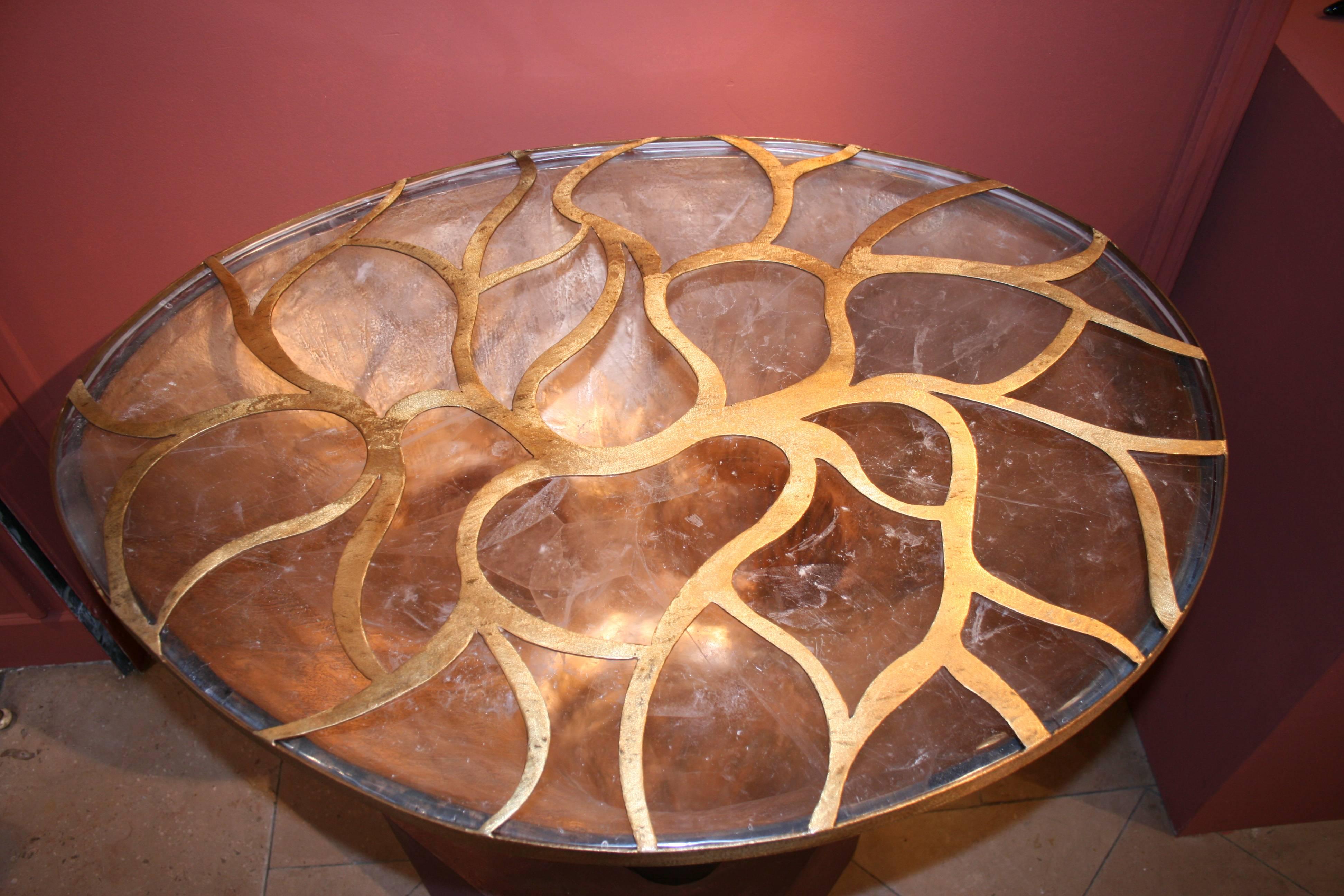 Franck Evennou 2013, Unique Bronze and Glass Dolmen Coffee Table 1