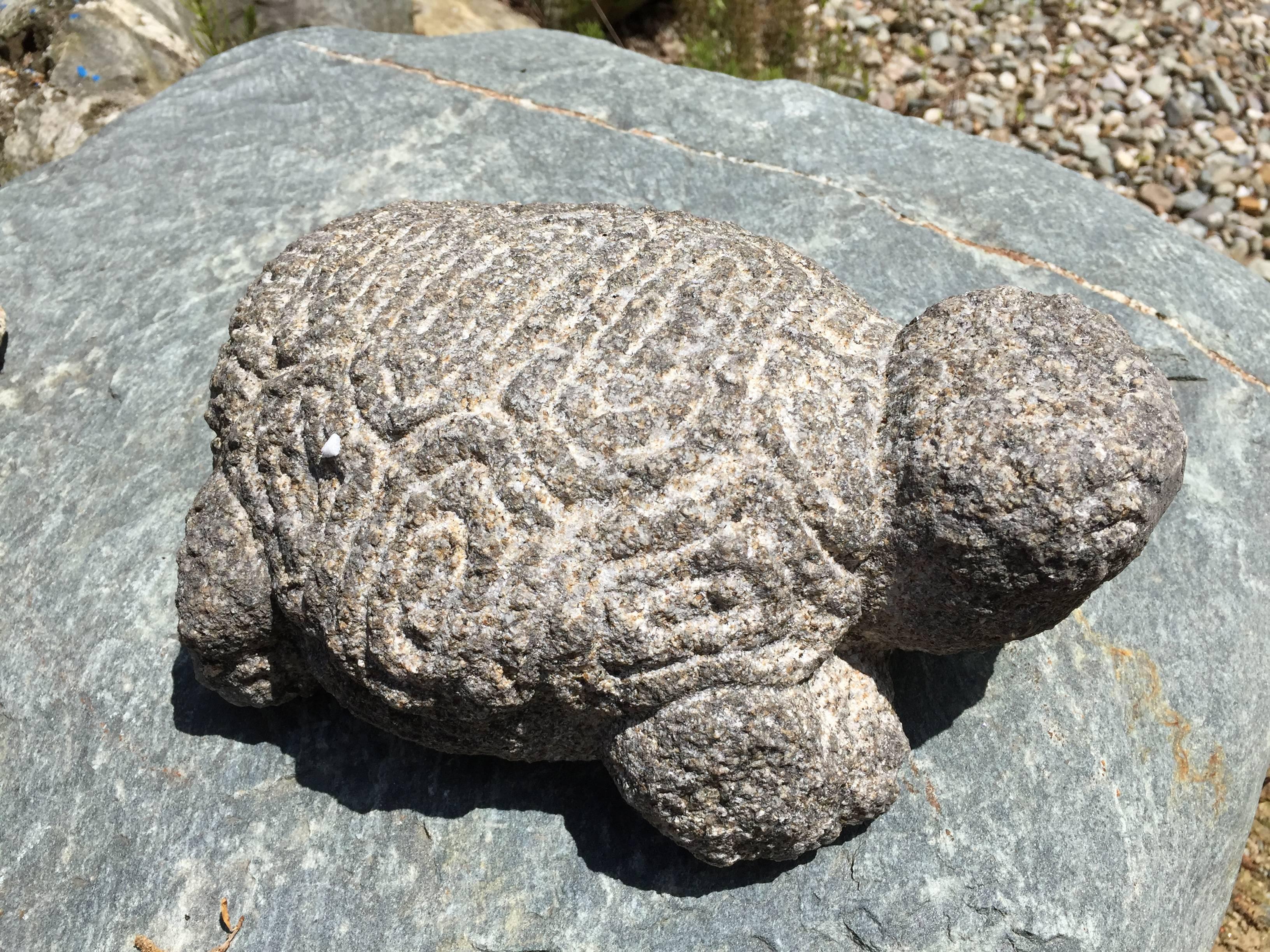 A good opportunity to acquire a rare Japanese hand-carved stone turtle 