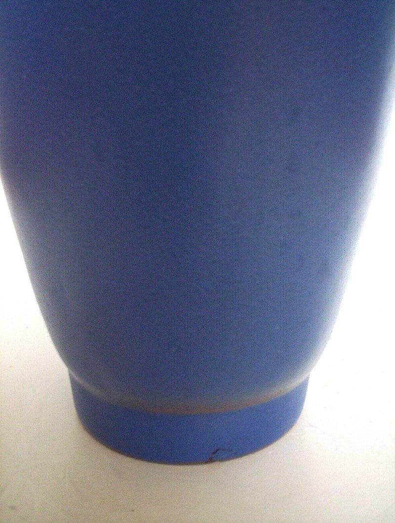 German Old Big Blue Dazzler Vase Hand made hand glazed only one